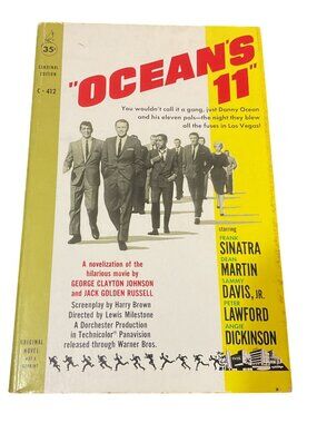Vintage Ocean's 11 Johnson & Russell Screen Play 1963 Rat Pack Paperback Movie